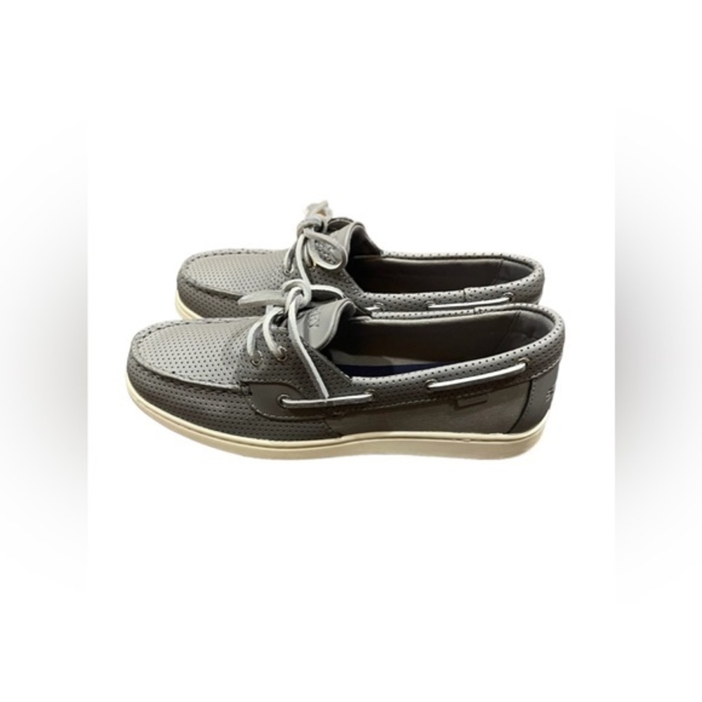 Sperry Top-Sider Perforated Boat Shoe Grey Women Size 8.5